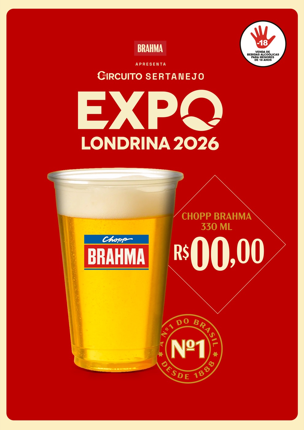Cardápio da arena — Circuito Sertanejo, Expolondrina 2026
